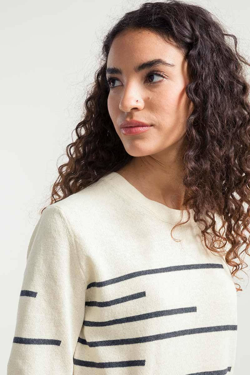 Rifò CLIO Maglia Donna Righe Cotone Rigenerato