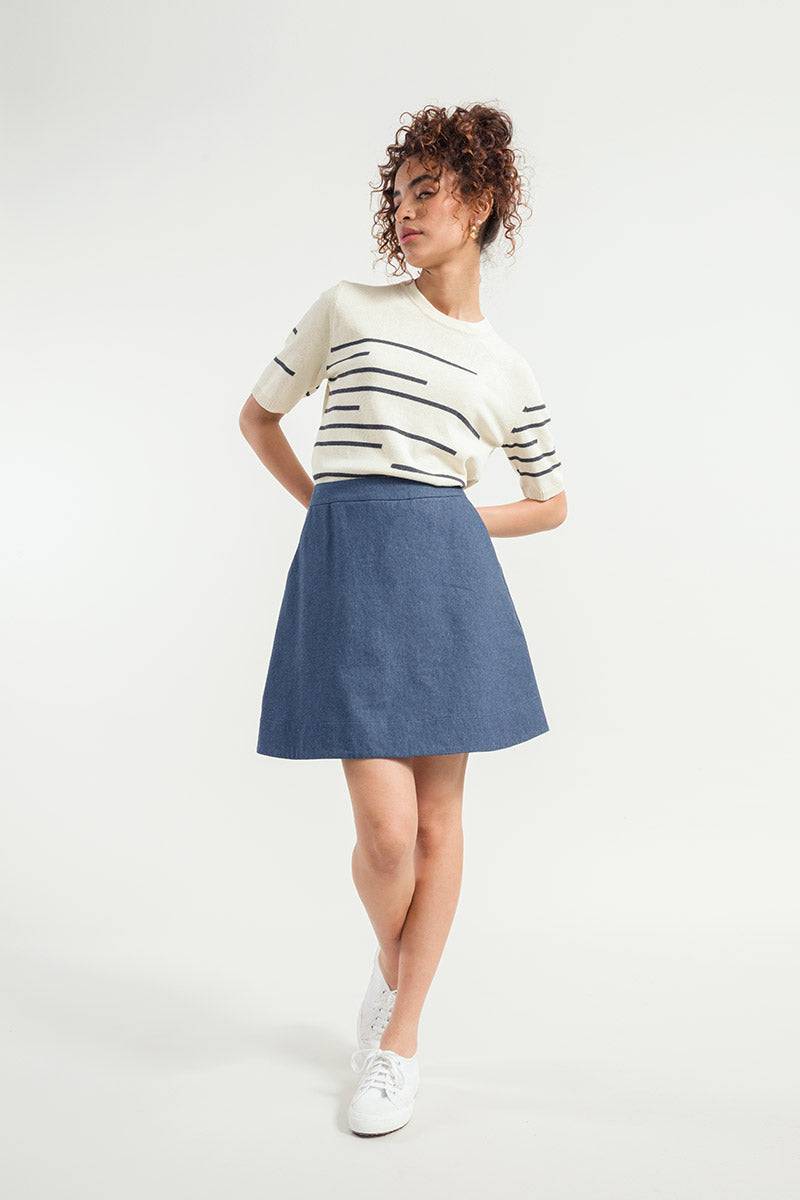 Rifò CLIO Maglia Donna Righe Cotone Rigenerato