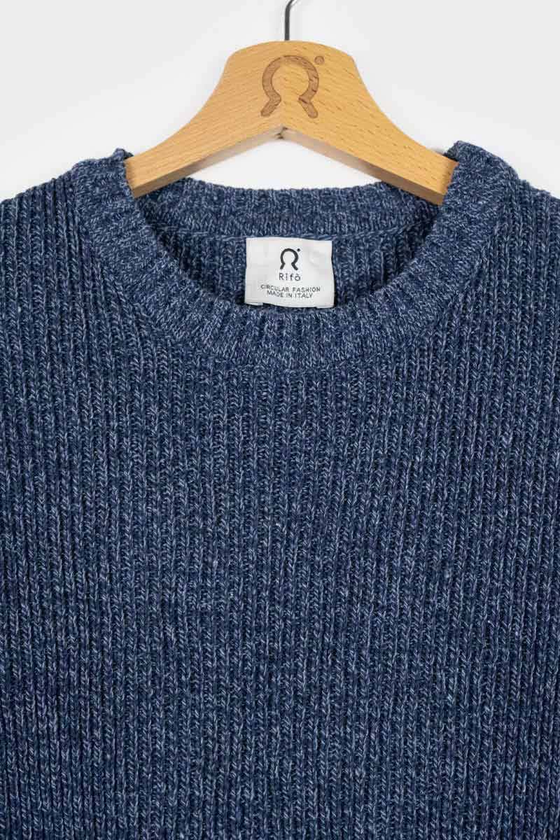 Rifò COSIMO Maglia Uomo Cotone Jeans Rigenerato