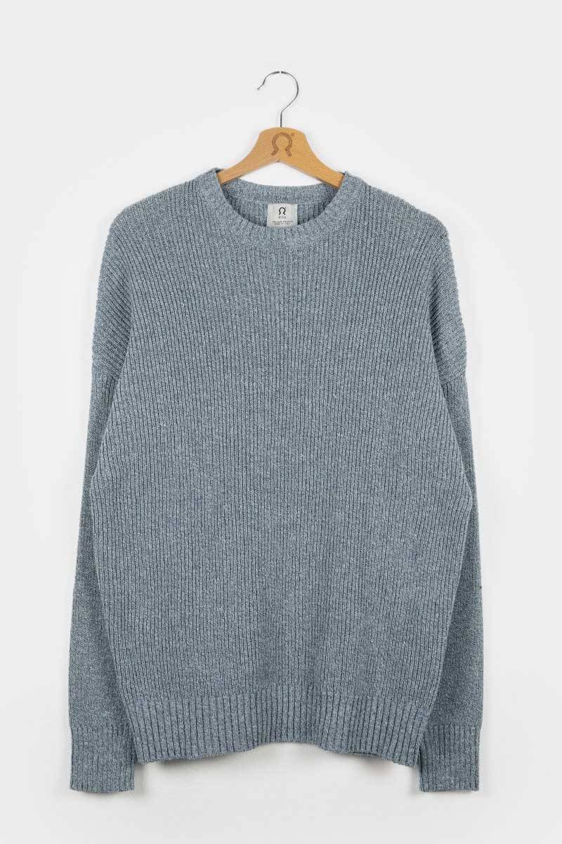 Rifò COSIMO Maglia Uomo Cotone Jeans Rigenerato