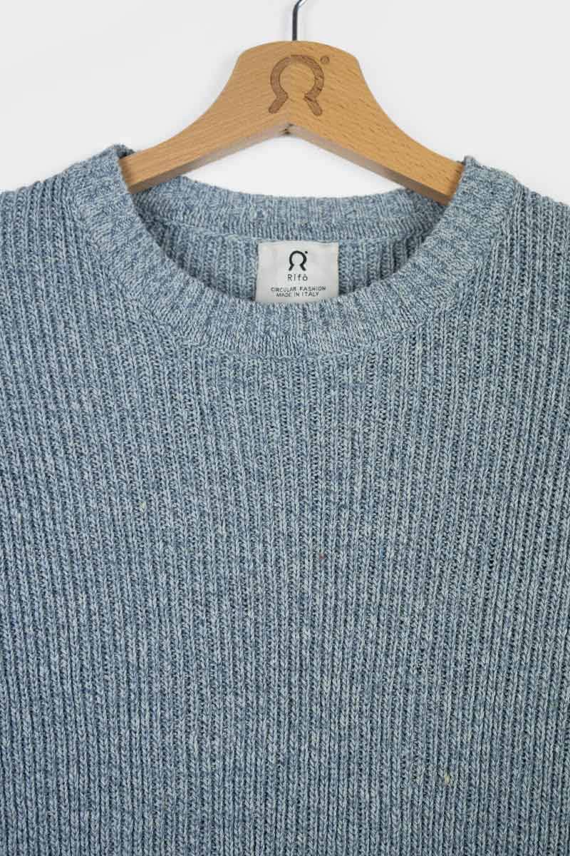 Rifò COSIMO Maglia Uomo Cotone Jeans Rigenerato