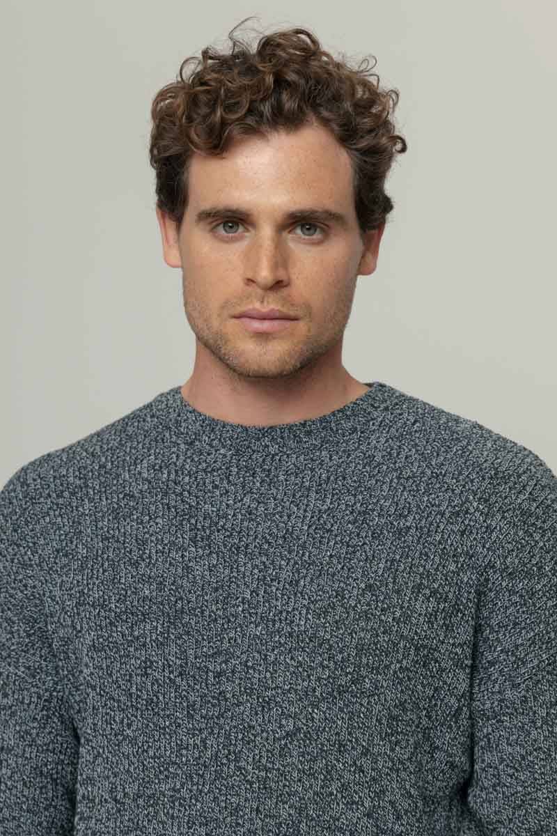 Rifò COSIMO Maglia Uomo Cotone Jeans Rigenerato