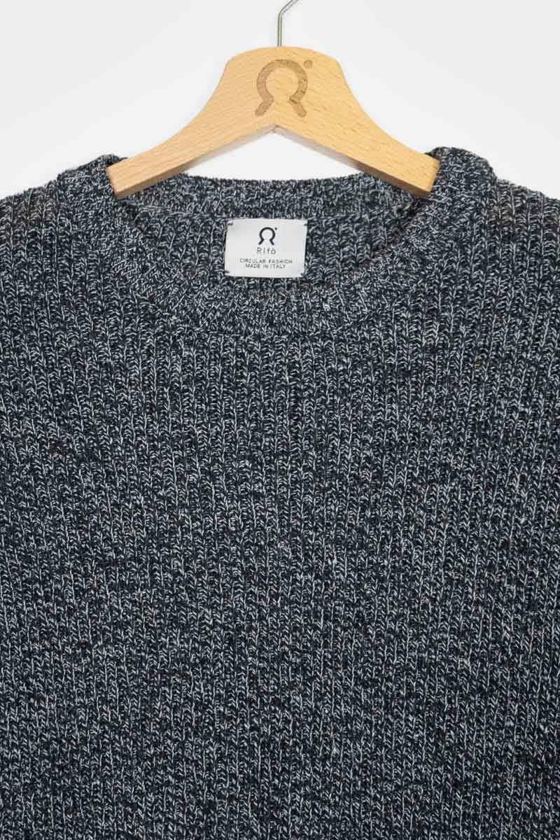 Rifò COSIMO Maglia Uomo Cotone Jeans Rigenerato