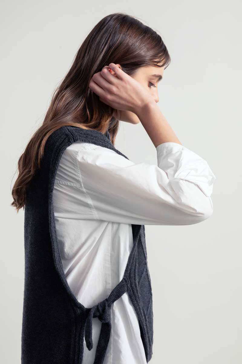 Rifò DELIA Gilet Collo Alto Lana Rigenerata