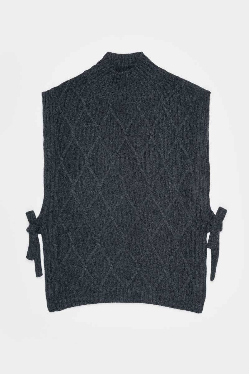 Rifò DELIA Gilet Collo Alto Lana Rigenerata