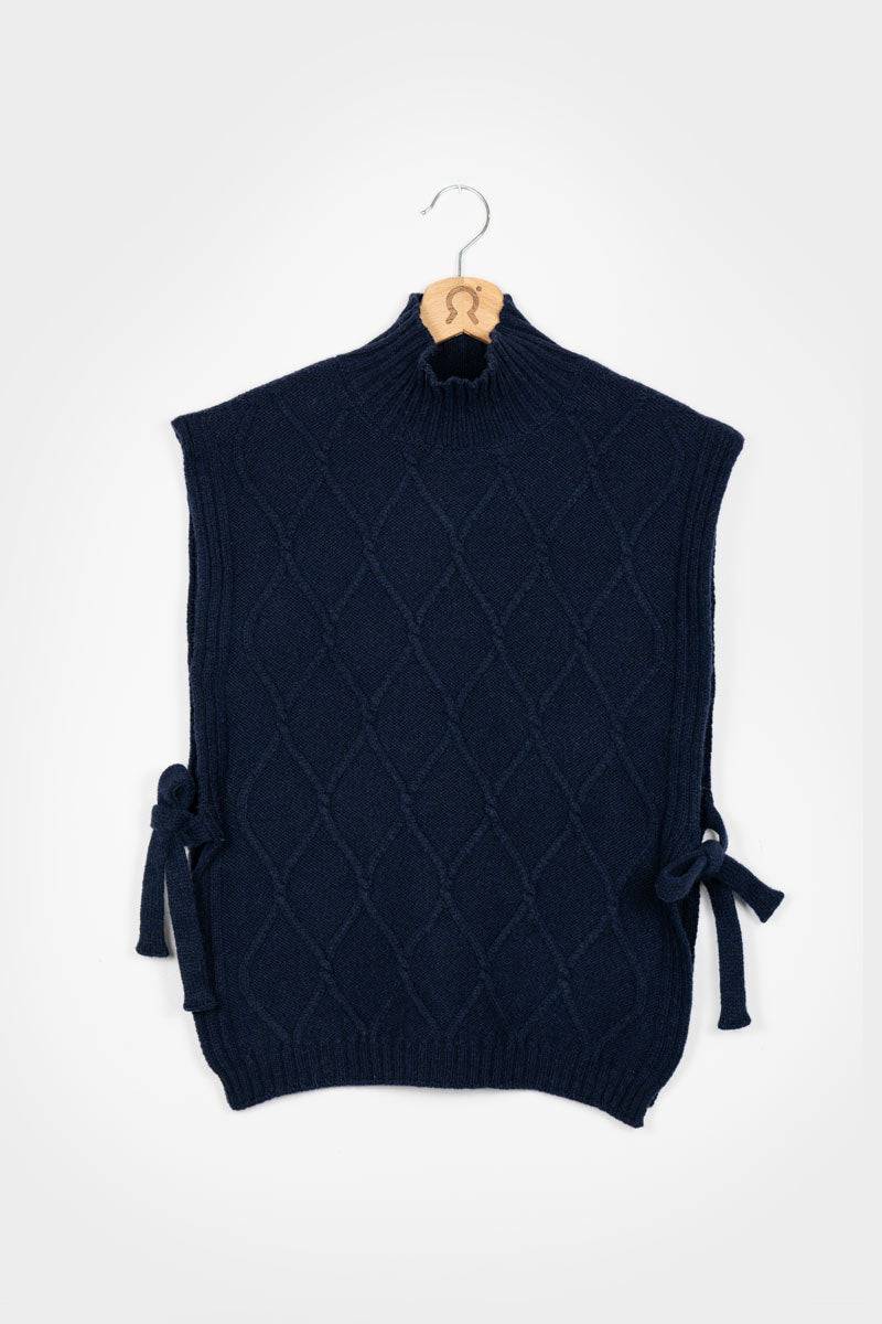 Rifò DELIA Gilet Collo Alto Lana Rigenerata