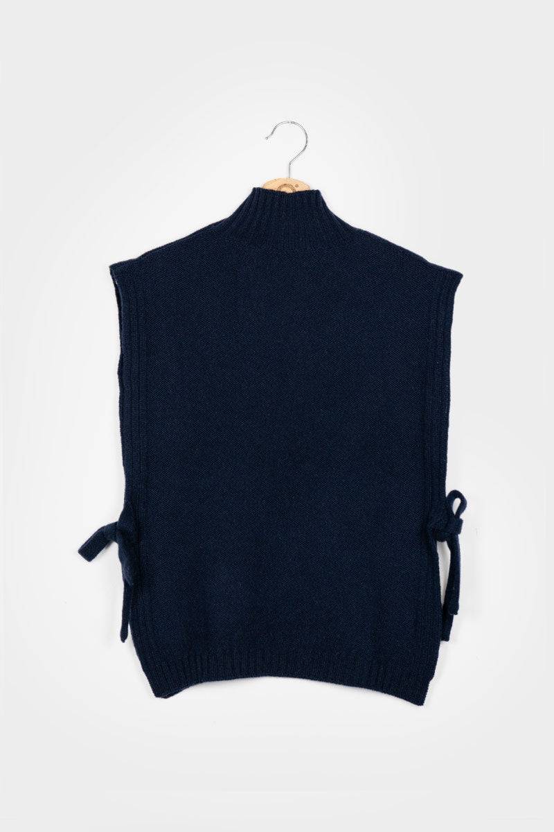 Rifò DELIA Gilet Collo Alto Lana Rigenerata