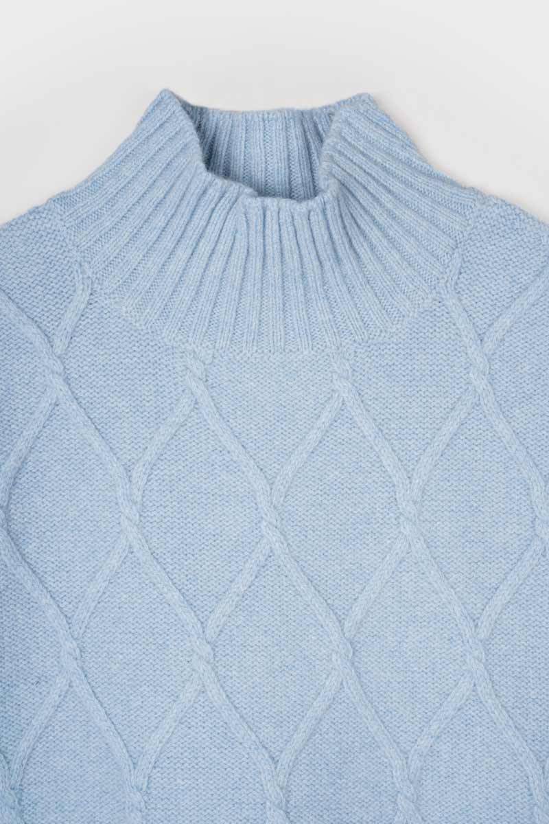 Rifò DELIA Gilet Collo Alto Lana Rigenerata