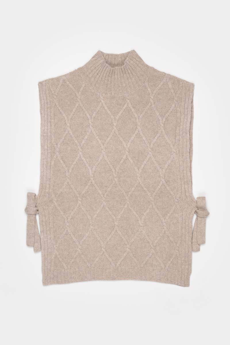 Rifò DELIA Gilet Collo Alto Lana Rigenerata