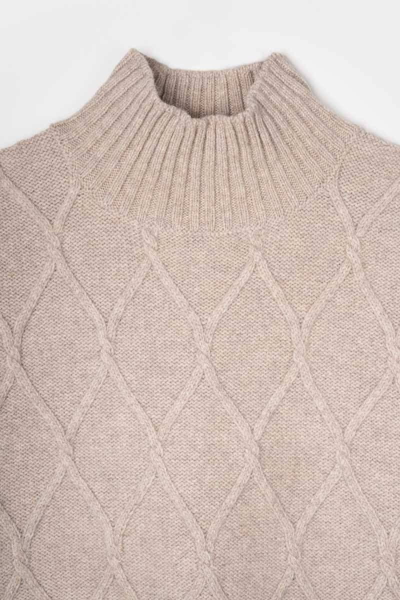 Rifò DELIA Gilet Collo Alto Lana Rigenerata