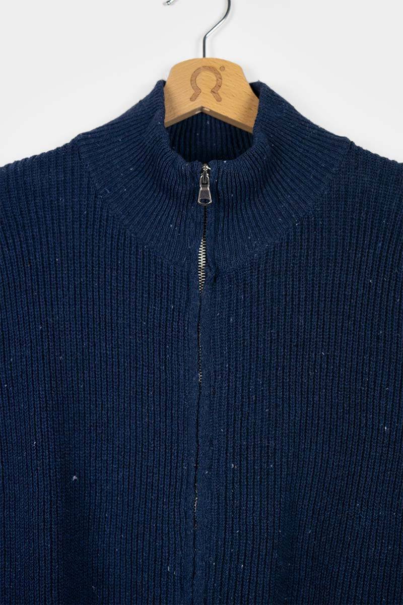 Rifò DUCCIO Cardigan Uomo Cotone Jeans Rigenerato