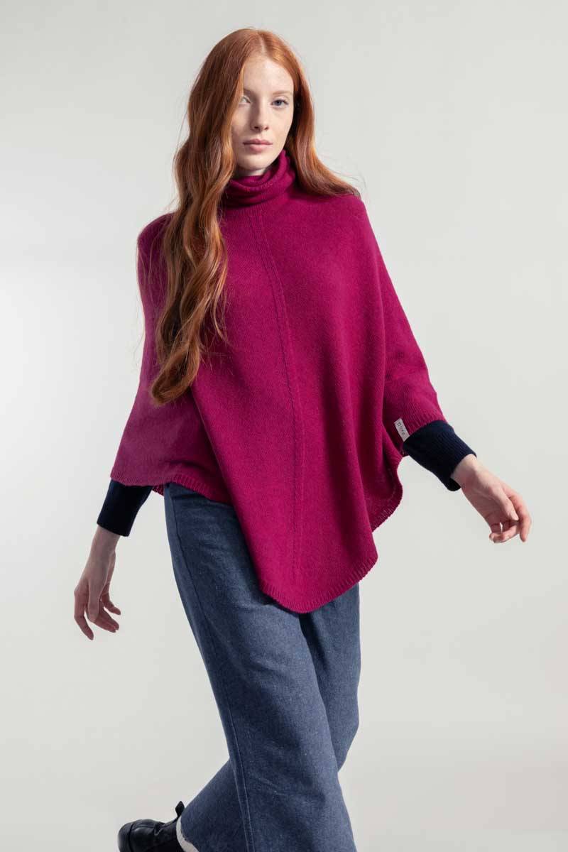 Rifò ELISABETTA Poncho Donna Cashmere Rigenerato