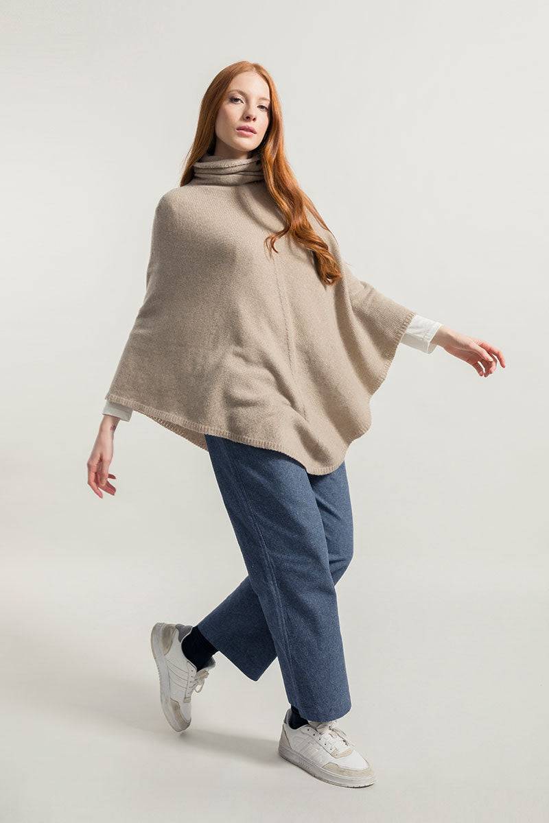Rifò ELISABETTA Poncho Donna Cashmere Rigenerato