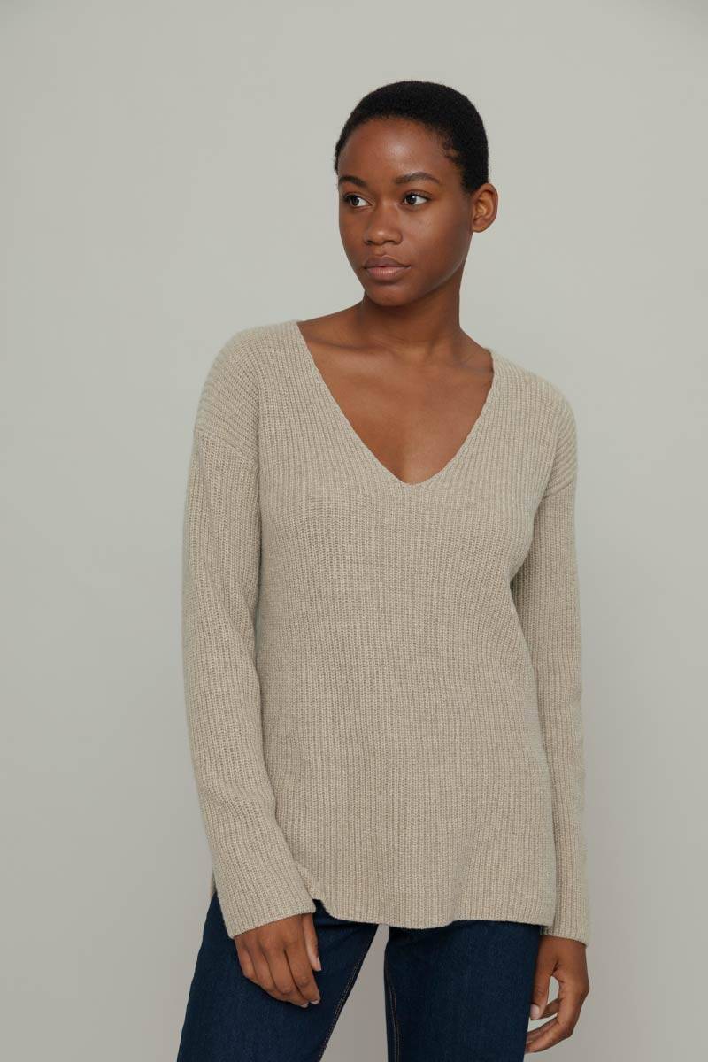 Rifò ESTER Maglia Scollo a V Donna Cashmere