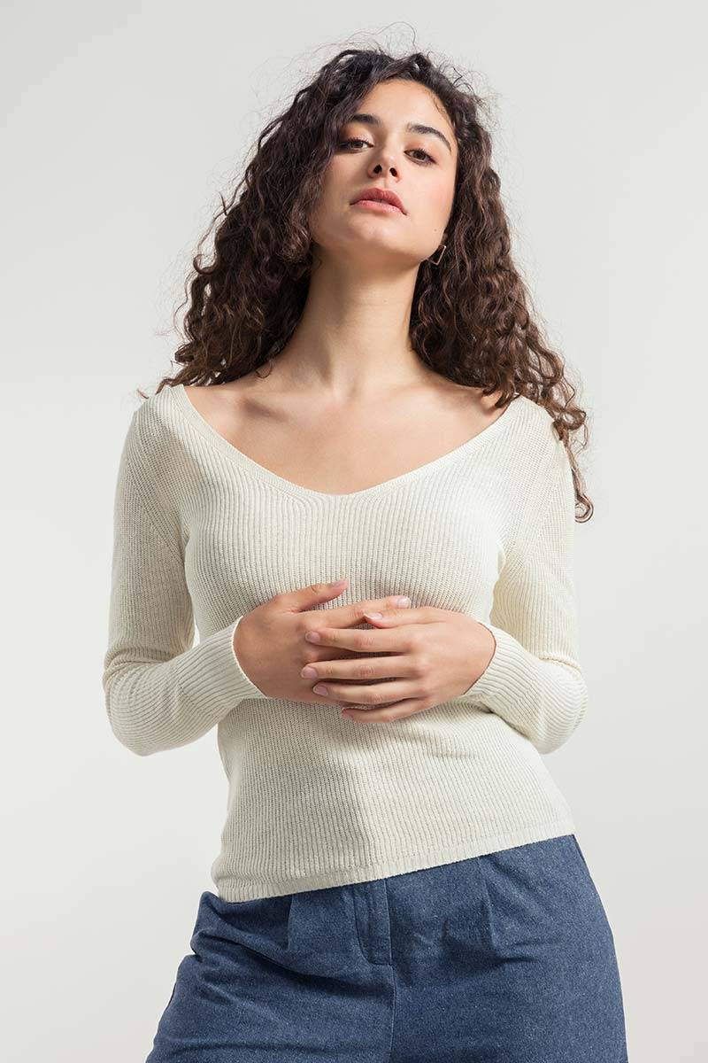 Rifò GISELLE Maglia Donna Seta Rigenerata