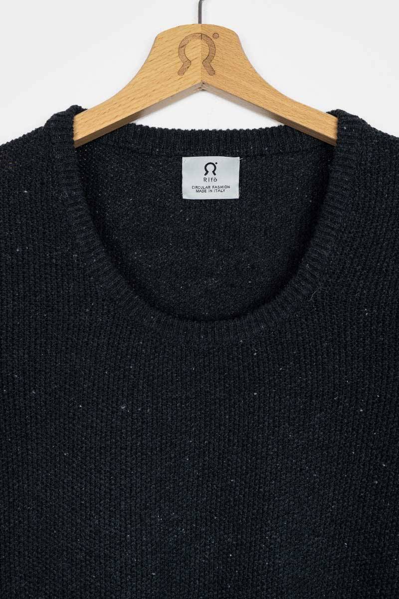 Rifò GRAZIA Maglia Donna Cotone Jeans Rigenerato