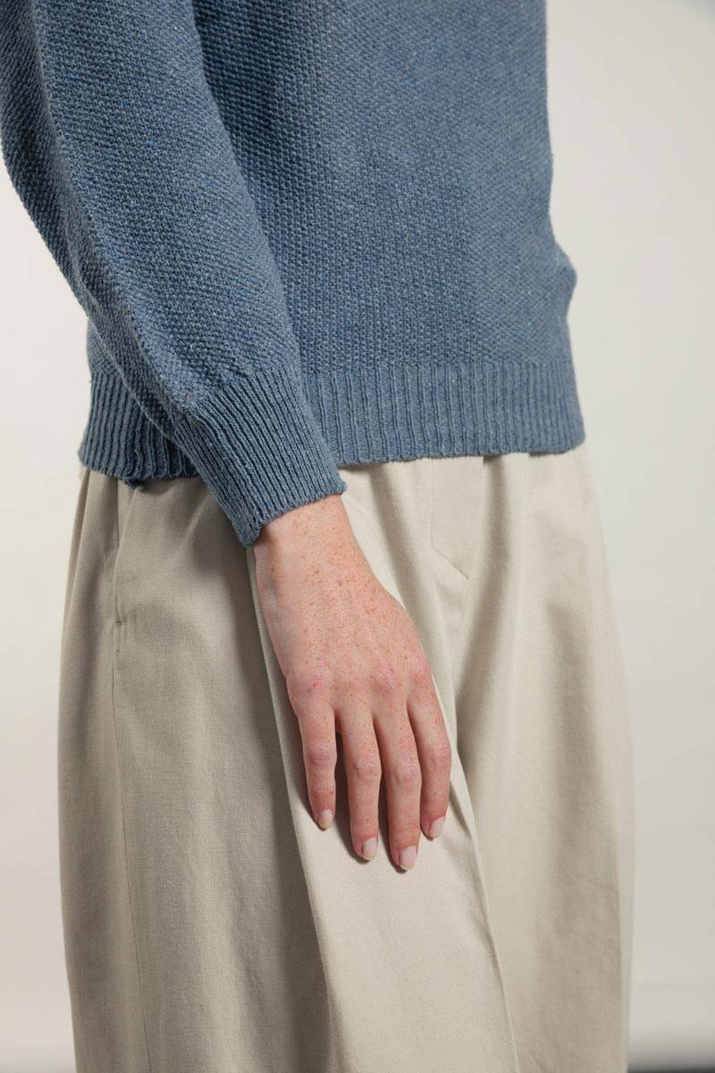 Rifò GRAZIA Maglia Donna Cotone Jeans Rigenerato