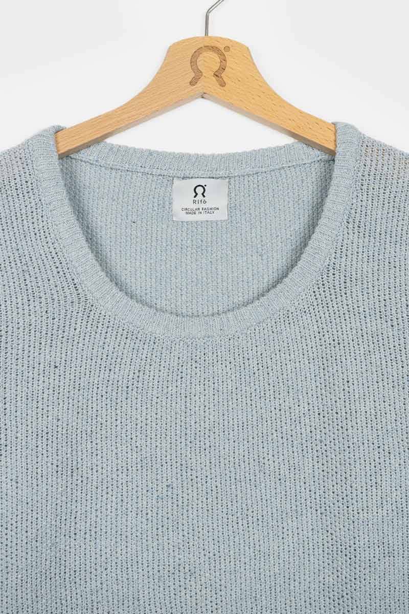 Rifò GRAZIA Maglia Donna Cotone Jeans Rigenerato