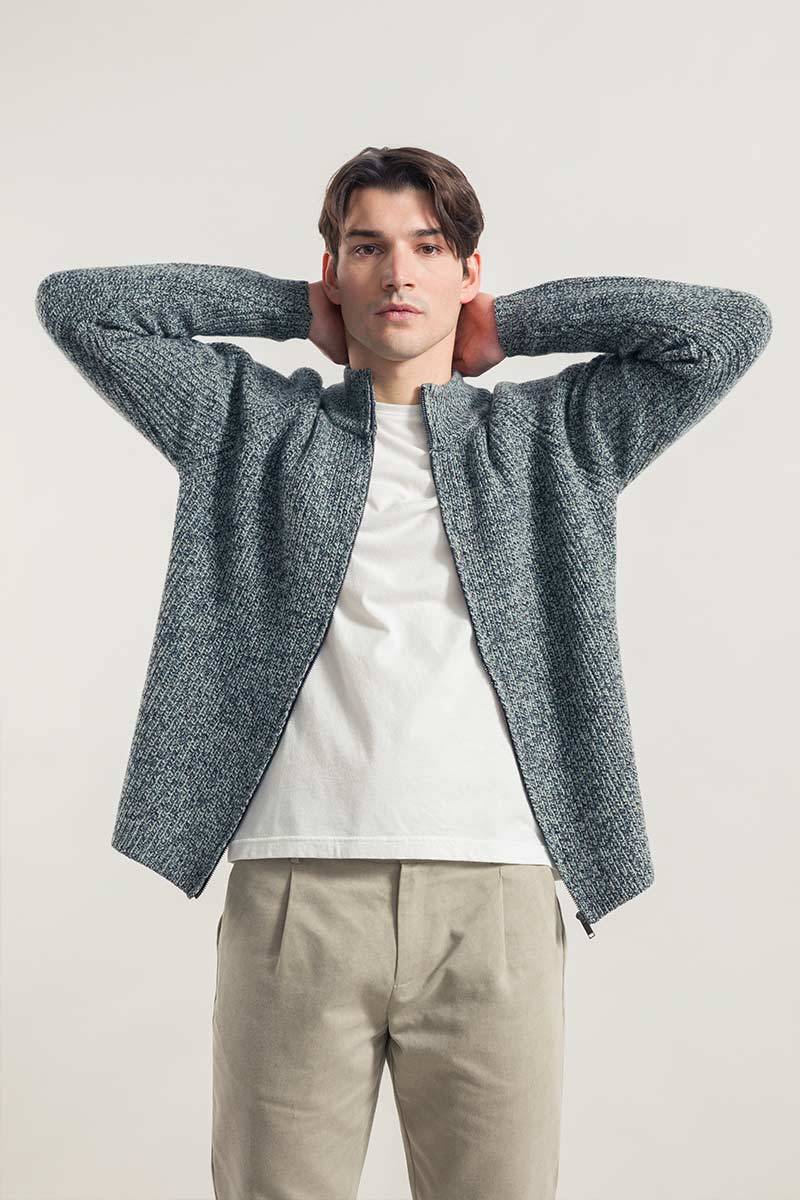 Rifò IPPOLITO Cardigan Uomo Cashmere Rigenerato