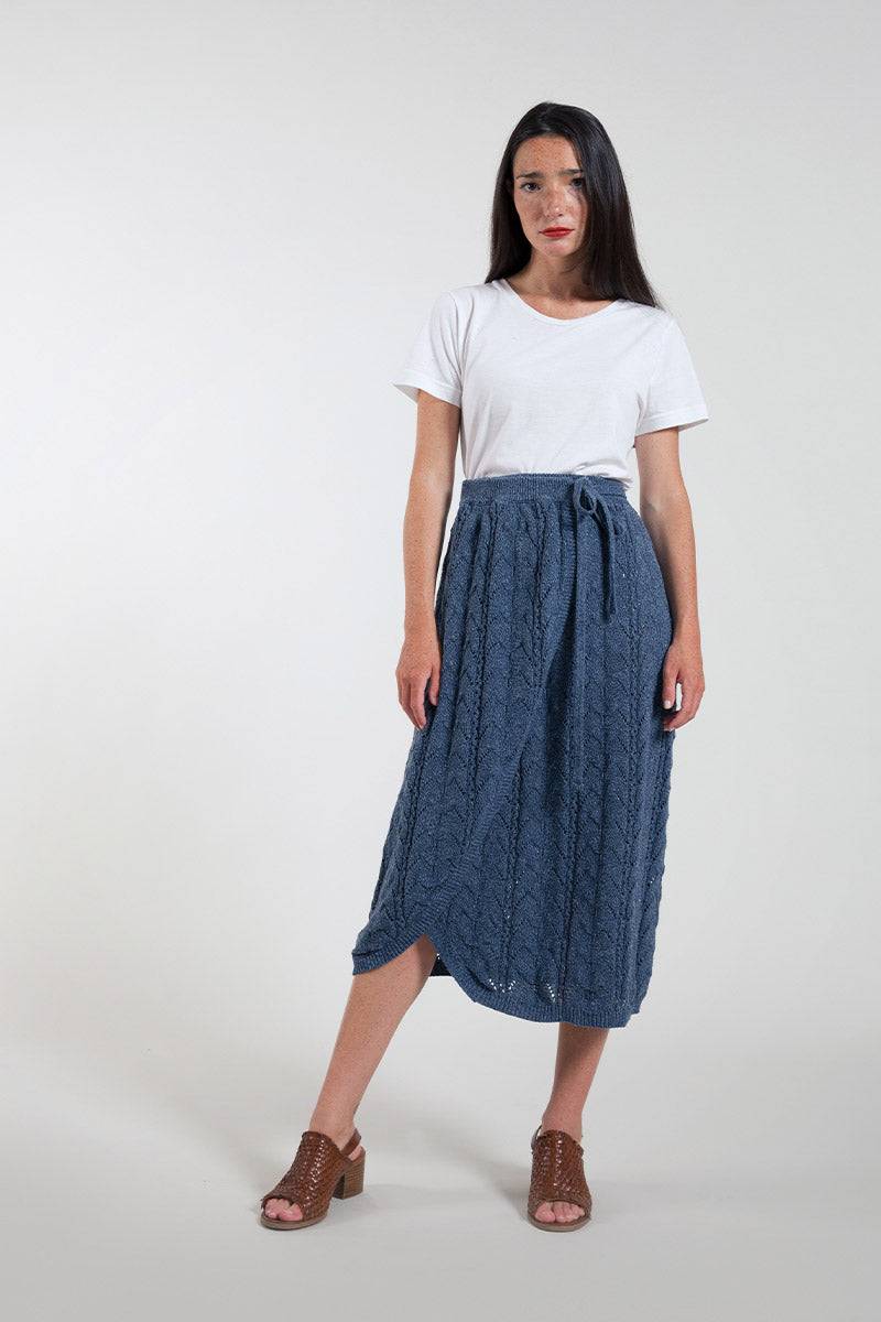 Rifò LAUREN Gonna Donna Cotone Jeans Rigenerato