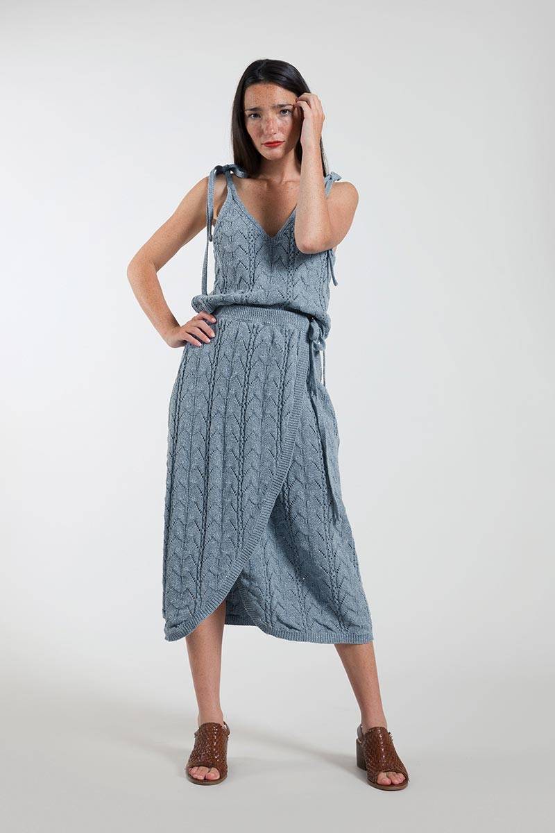 Rifò LAUREN Gonna Donna Cotone Jeans Rigenerato