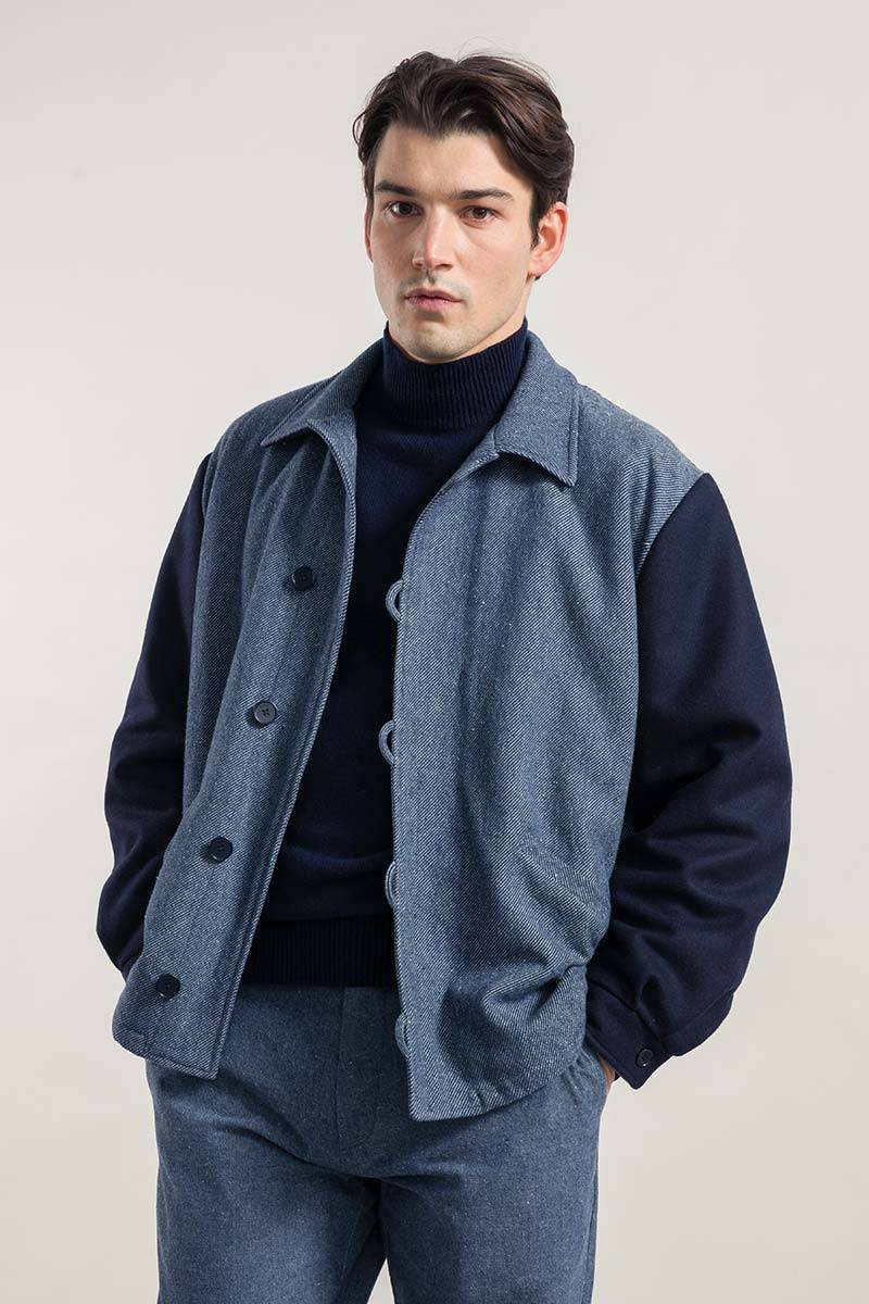 Rifò LEONE Giacca Bomber Unisex Lana Rigenerata