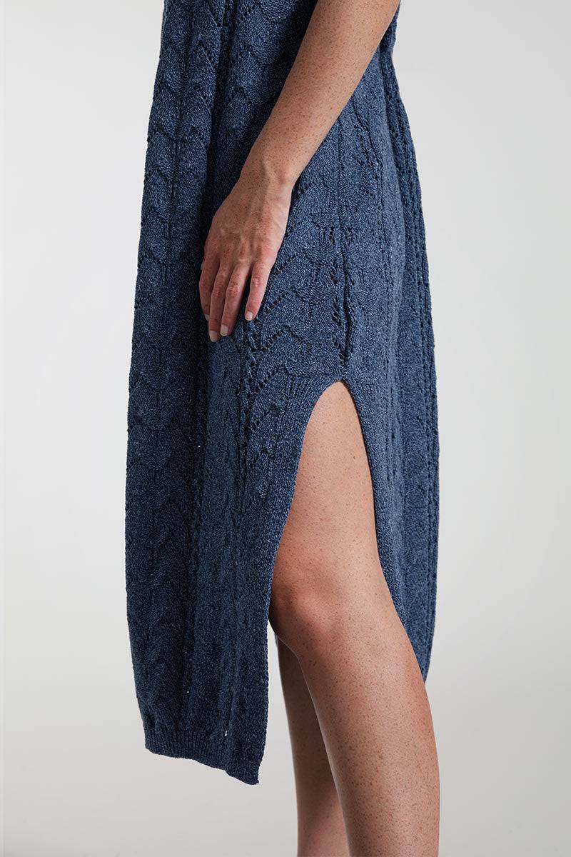 Rifò LOLA Abito In Maglia Cotone Jeans Rigenerato