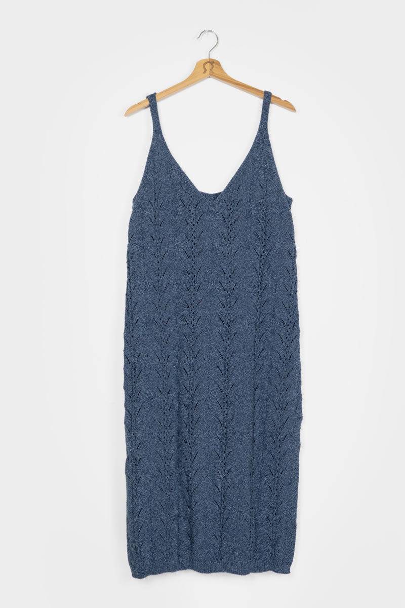 Rifò LOLA Abito In Maglia Cotone Jeans Rigenerato