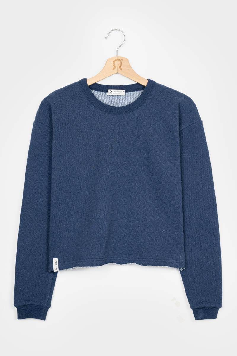 Rifò MARY Felpa Donna Cotone Jeans Rigenerato