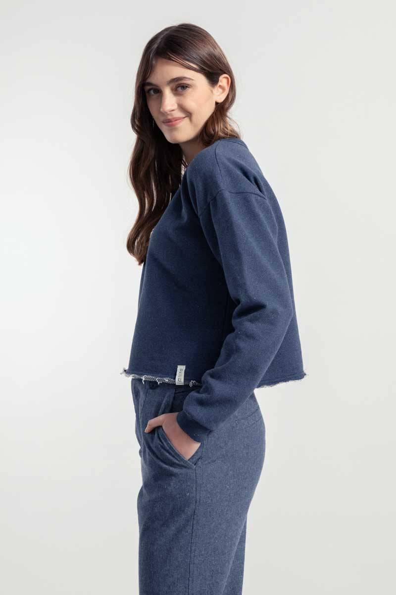 Rifò MARY Felpa Donna Cotone Jeans Rigenerato