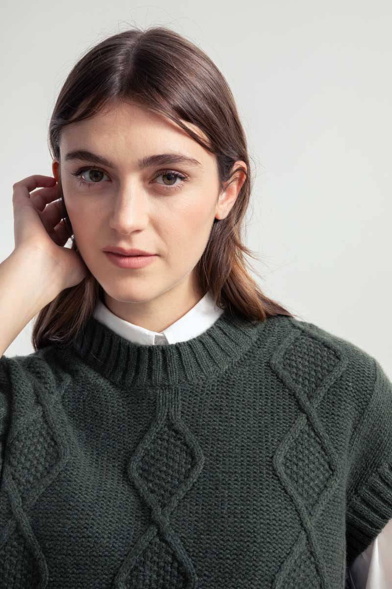 Rifò NORMA Gilet Donna Lana Rigenerata