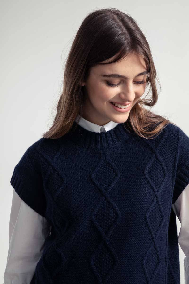 Rifò NORMA Gilet Donna Lana Rigenerata