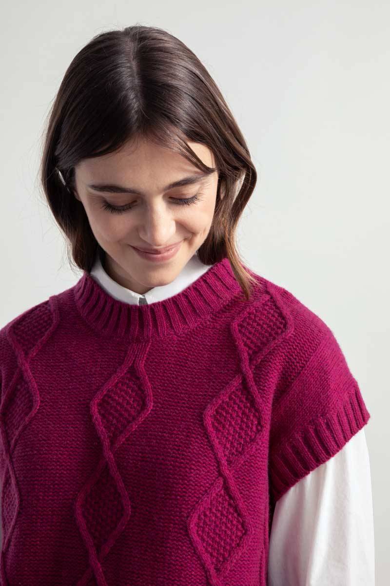 Rifò NORMA Gilet Donna Lana Rigenerata