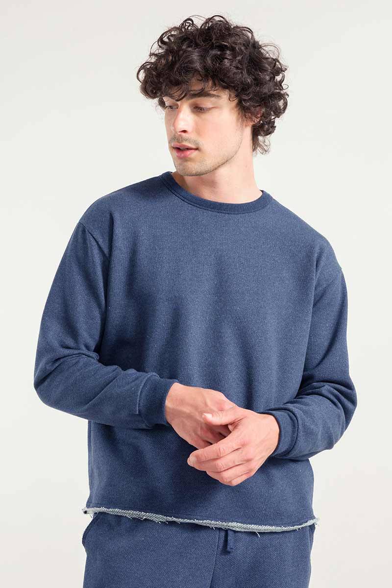 Rifò RAFAEL Felpa Uomo Cotone Jeans Rigenerato