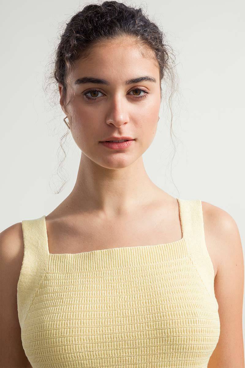 Rifò SOLE Canotta Spalla Larga Donna Cotone Rigenerato