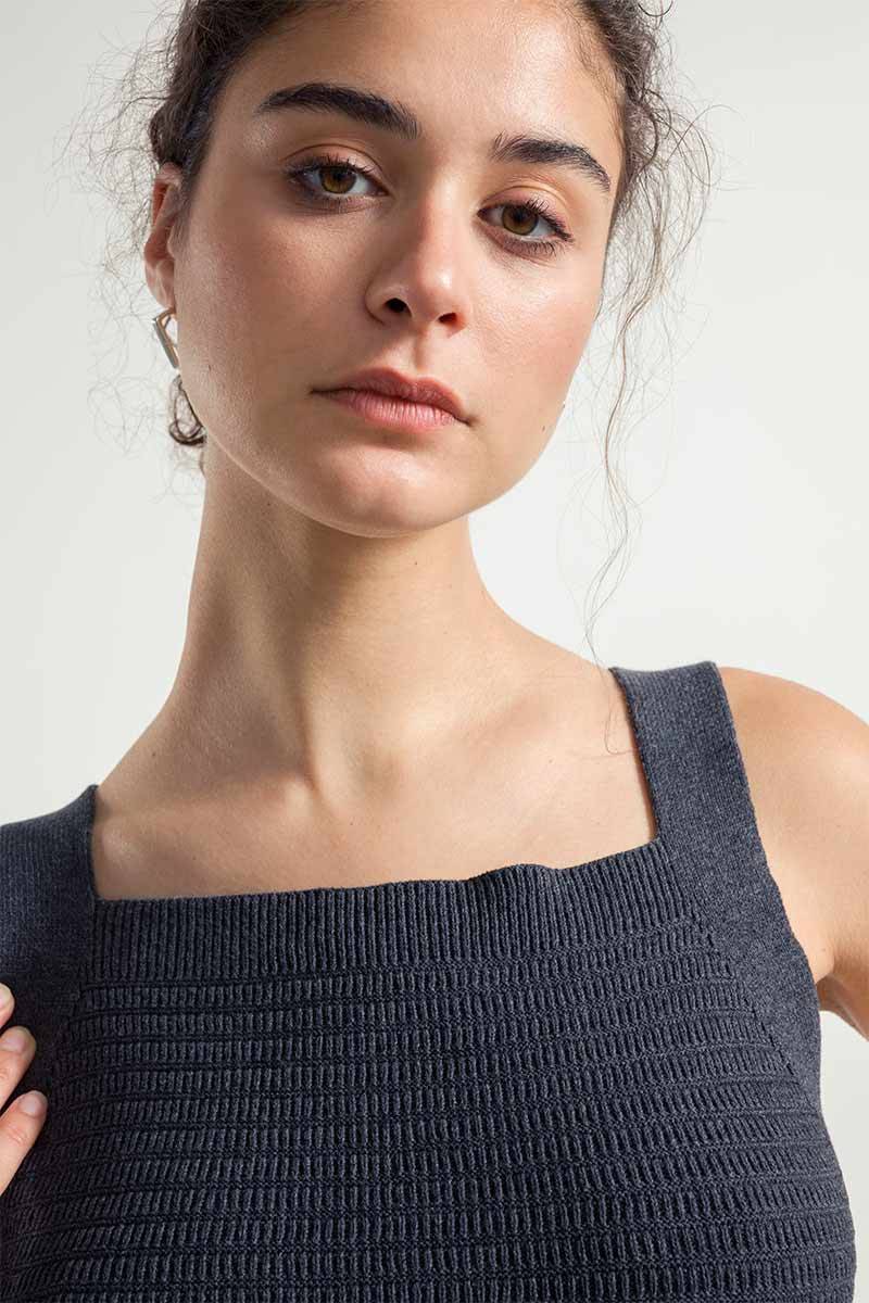 Rifò SOLE Canotta Spalla Larga Donna Cotone Rigenerato