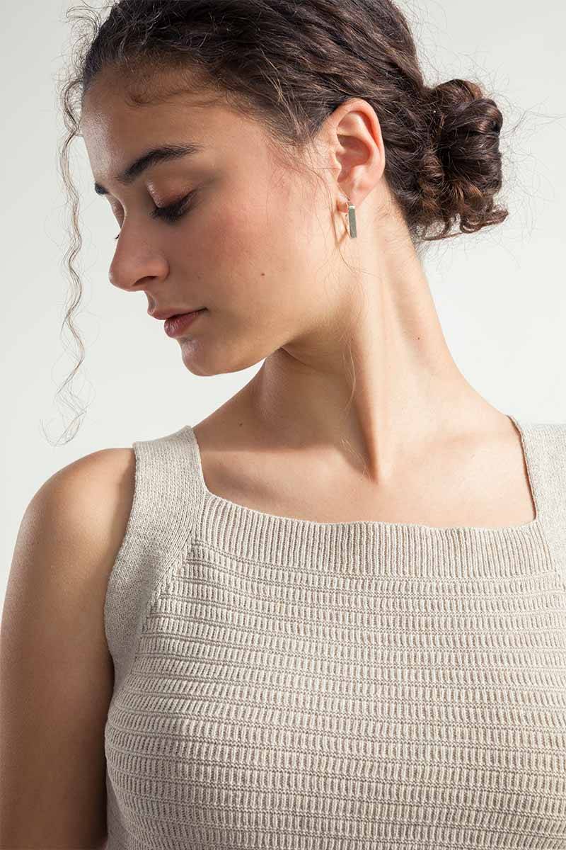 Rifò SOLE Canotta Spalla Larga Donna Cotone Rigenerato