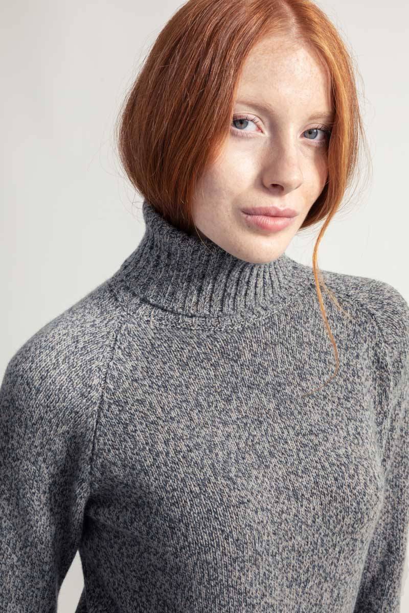 Rifò SUSANNA Maglia Collo Alto Donna Cashmere Rigenerato