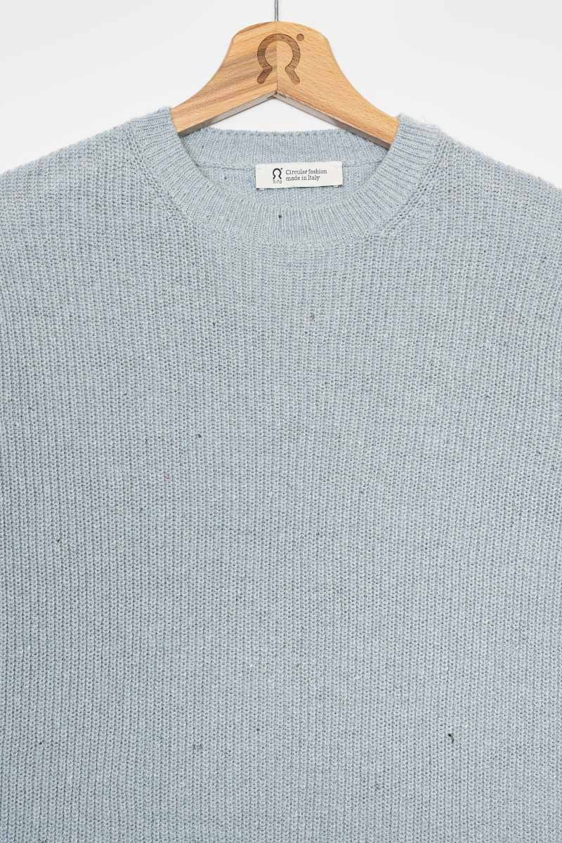 Rifò VITTORIO Maglia Girocollo Uomo Cotone Jeans Rigenerato