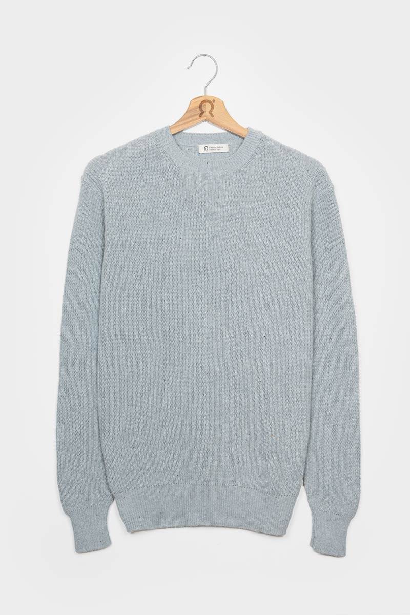 Rifò VITTORIO Maglia Girocollo Uomo Cotone Jeans Rigenerato