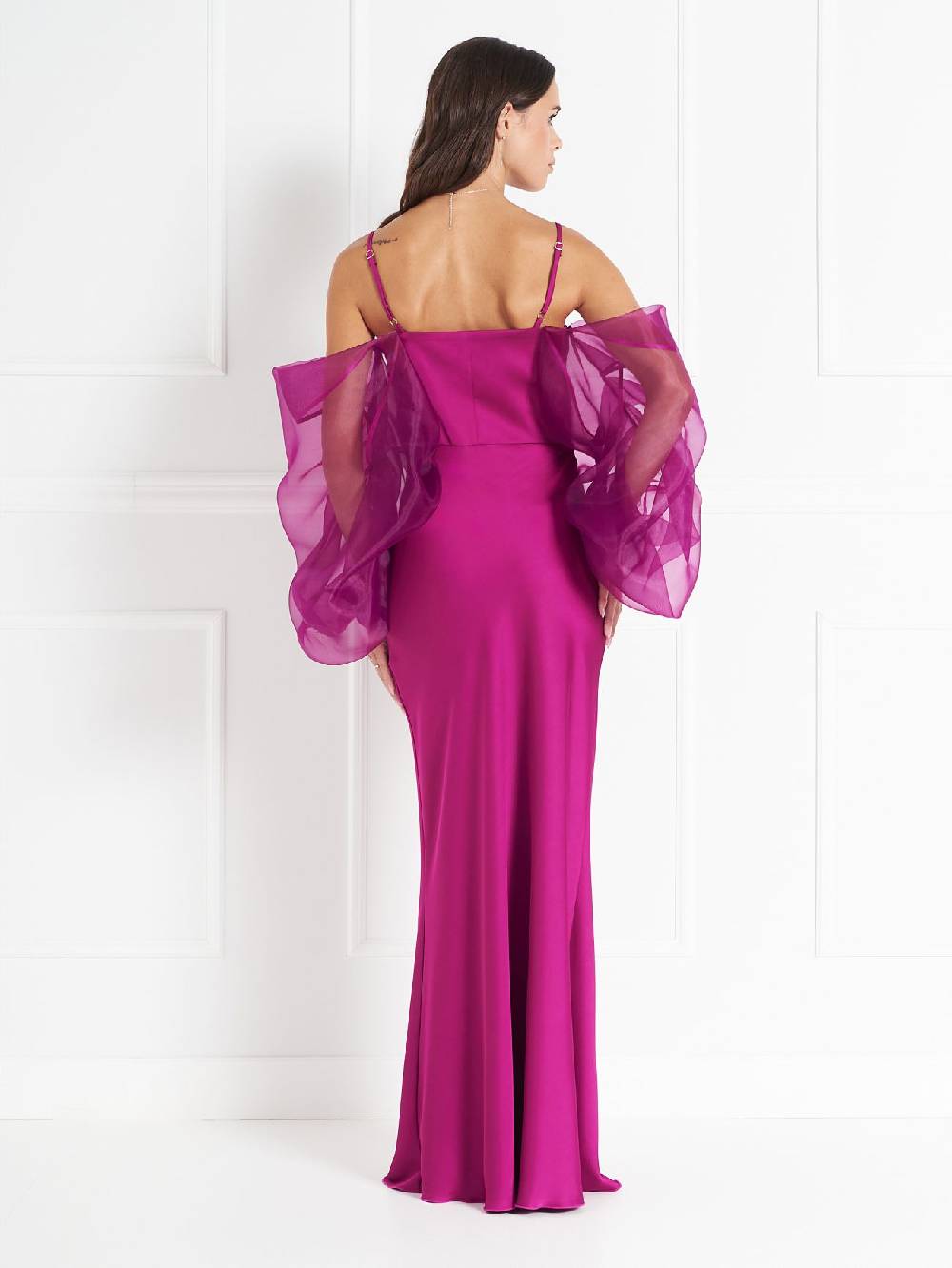 Rinascimento Abito Atelier Lampone Con Maniche Balloon