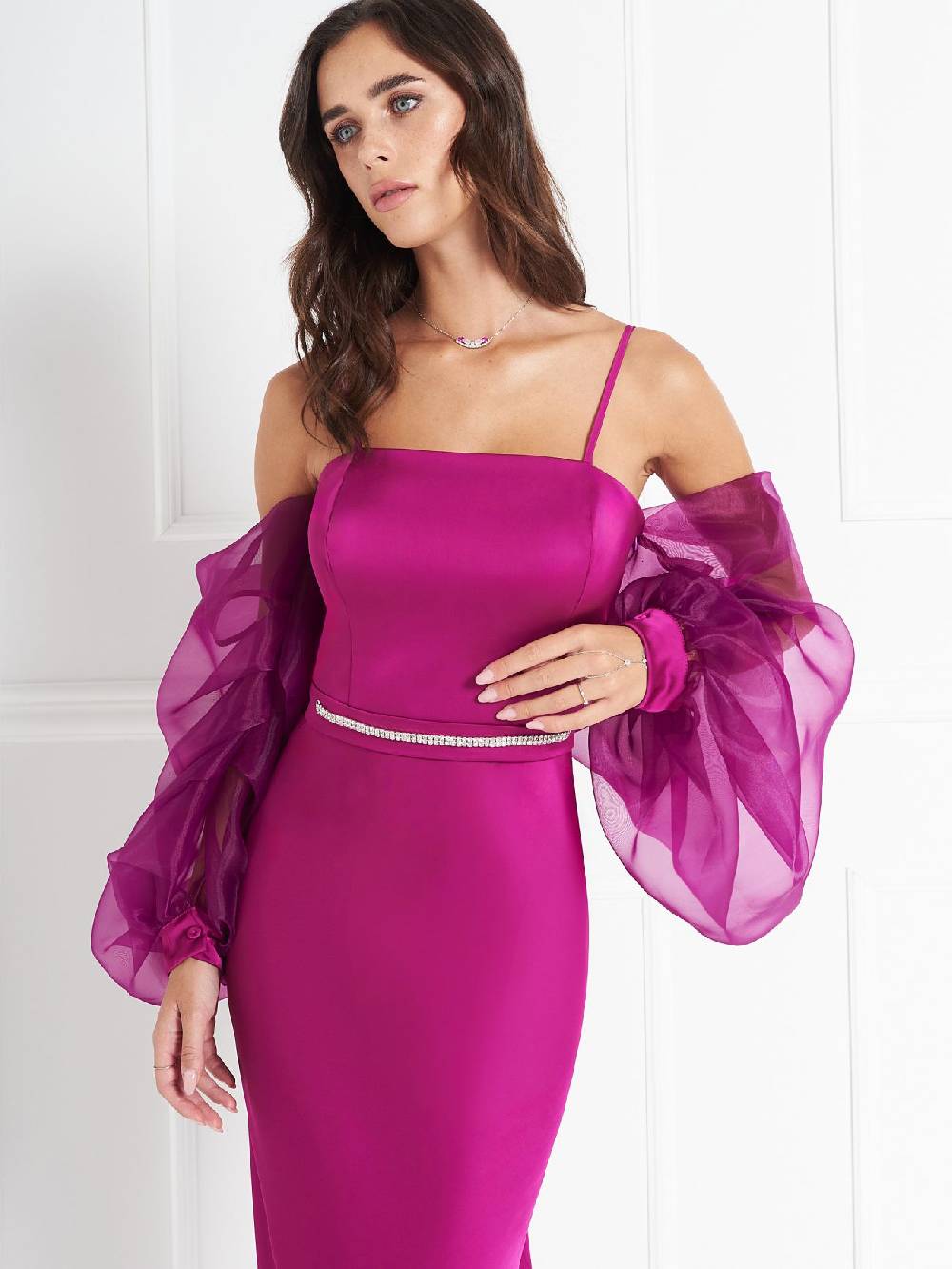 Rinascimento Abito Atelier Lampone Con Maniche Balloon