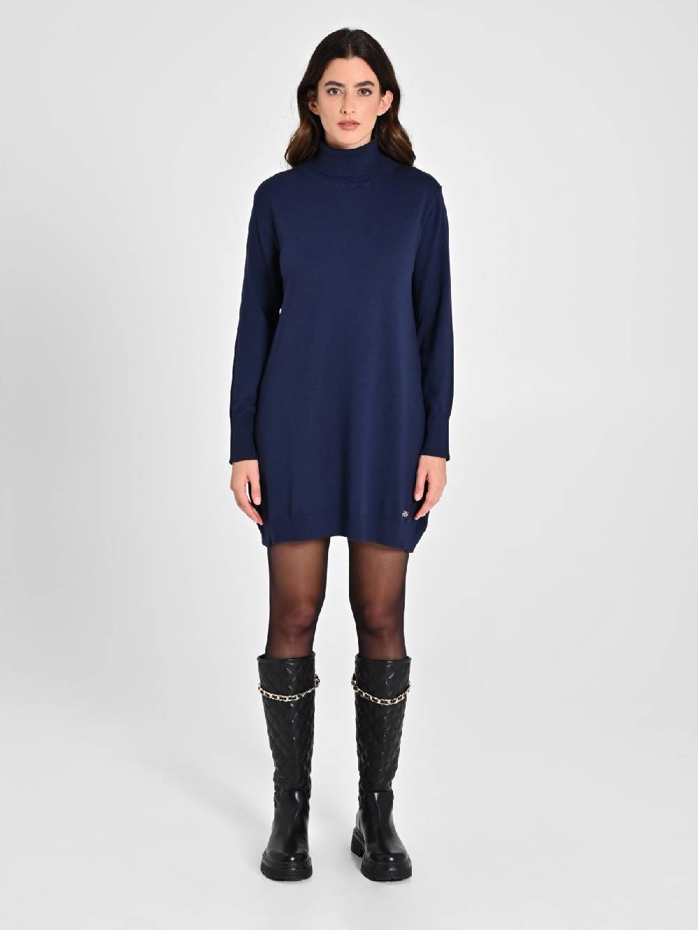 Rinascimento Abito Blu Navy In Maglia Ecotec® Donna