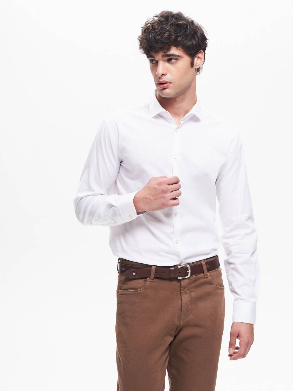 Rinascimento Camicia Popeline Uomo Collo alla Francese QB24