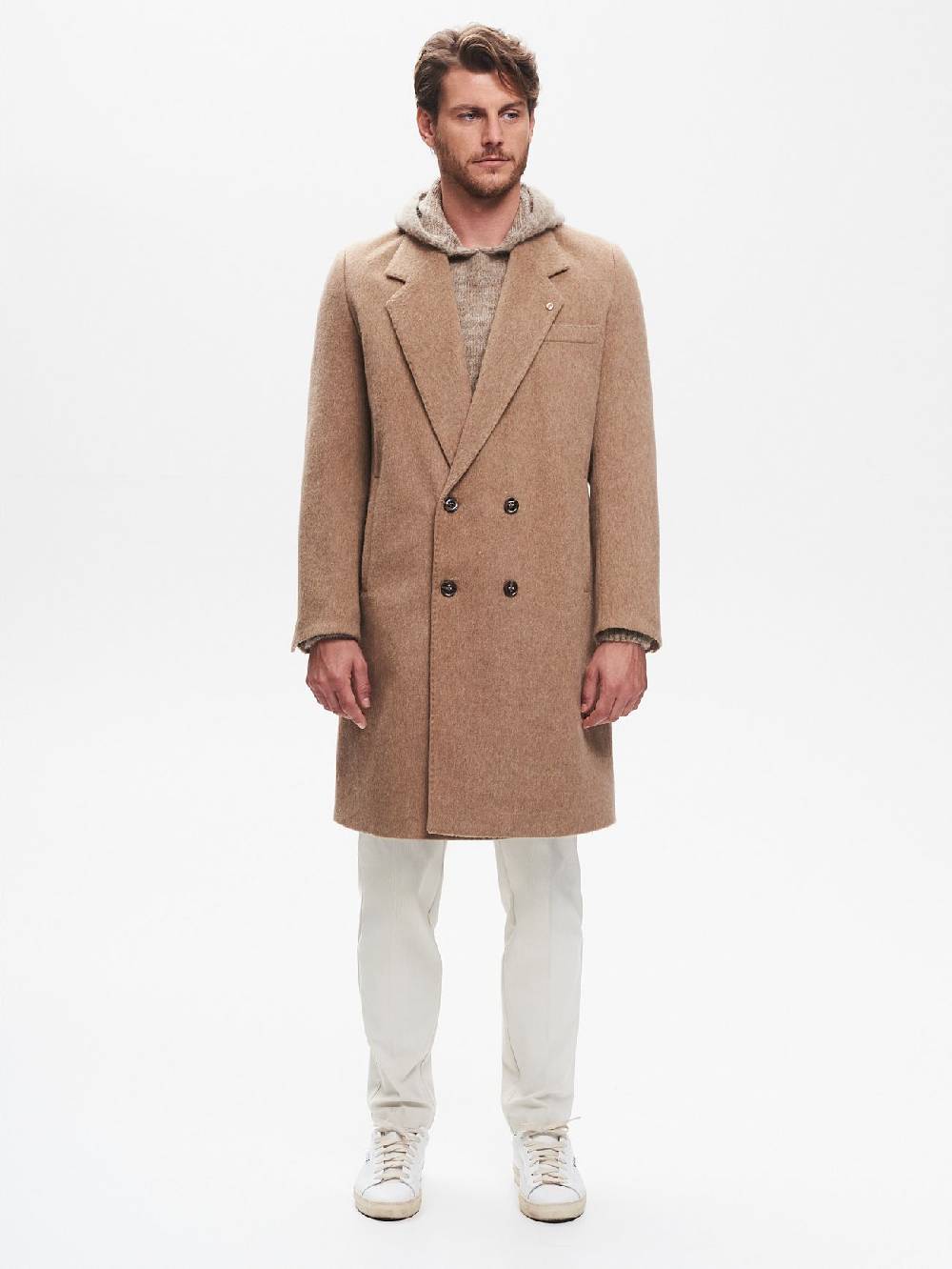 Rinascimento Cappotto Doppiopetto Uomo Over Spazzolato QB24