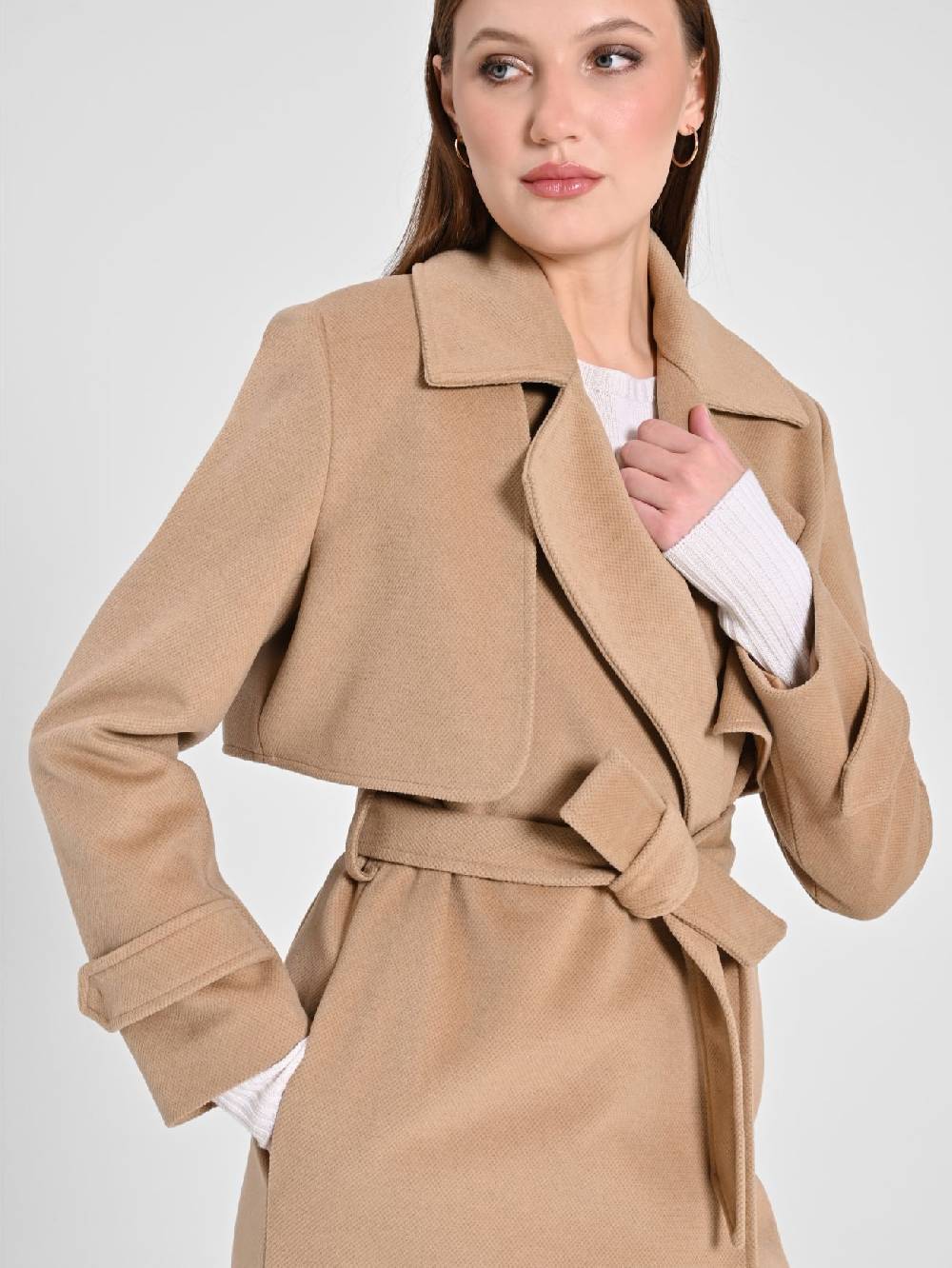 Rinascimento Cappotto Trasformabile Tre-In-Uno Color Cammello