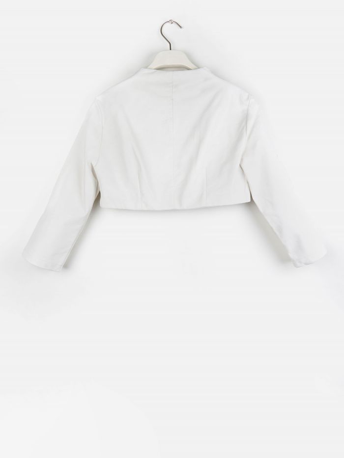 Rinascimento Coprispalle Basic In Simil Pelle Color Bianco Donna