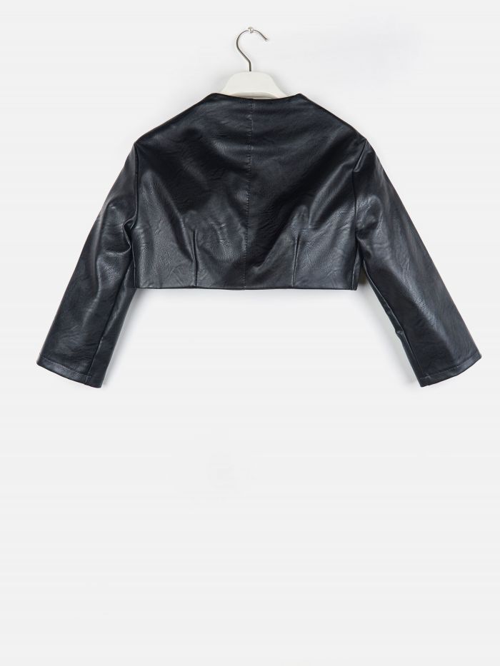 Rinascimento Coprispalle Basic In Simil Pelle Color Nero