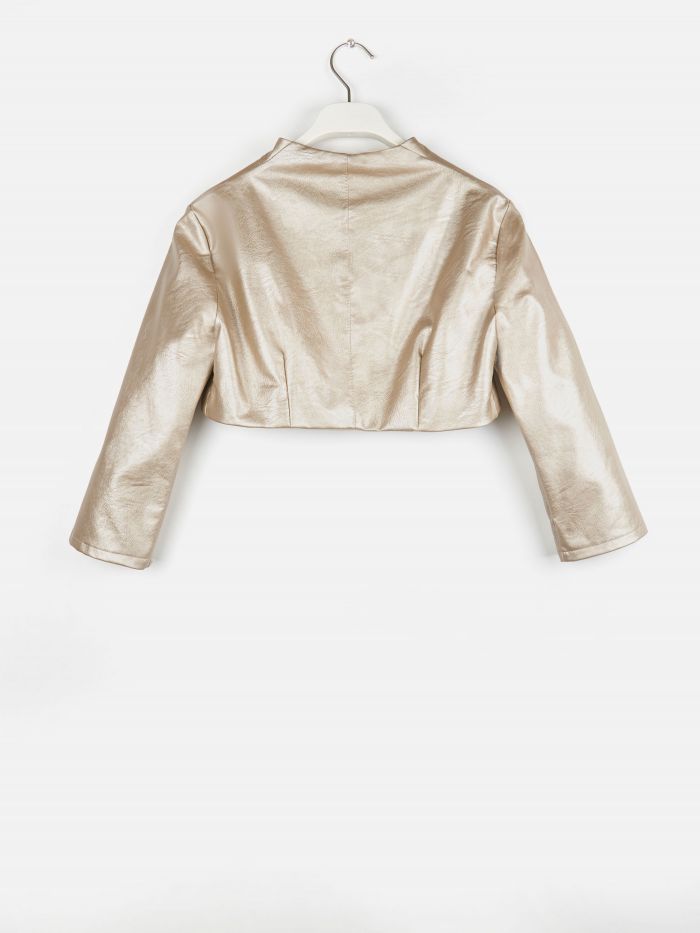 Rinascimento Coprispalle Basic In Simil Pelle Color Oro