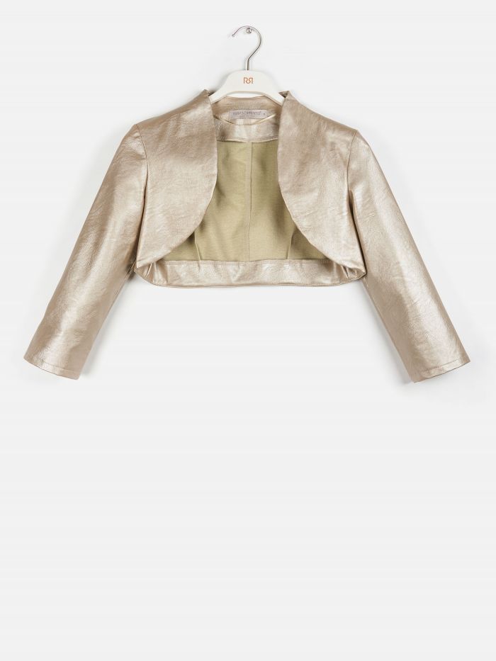 Rinascimento Coprispalle Basic in Simil Pelle color Oro